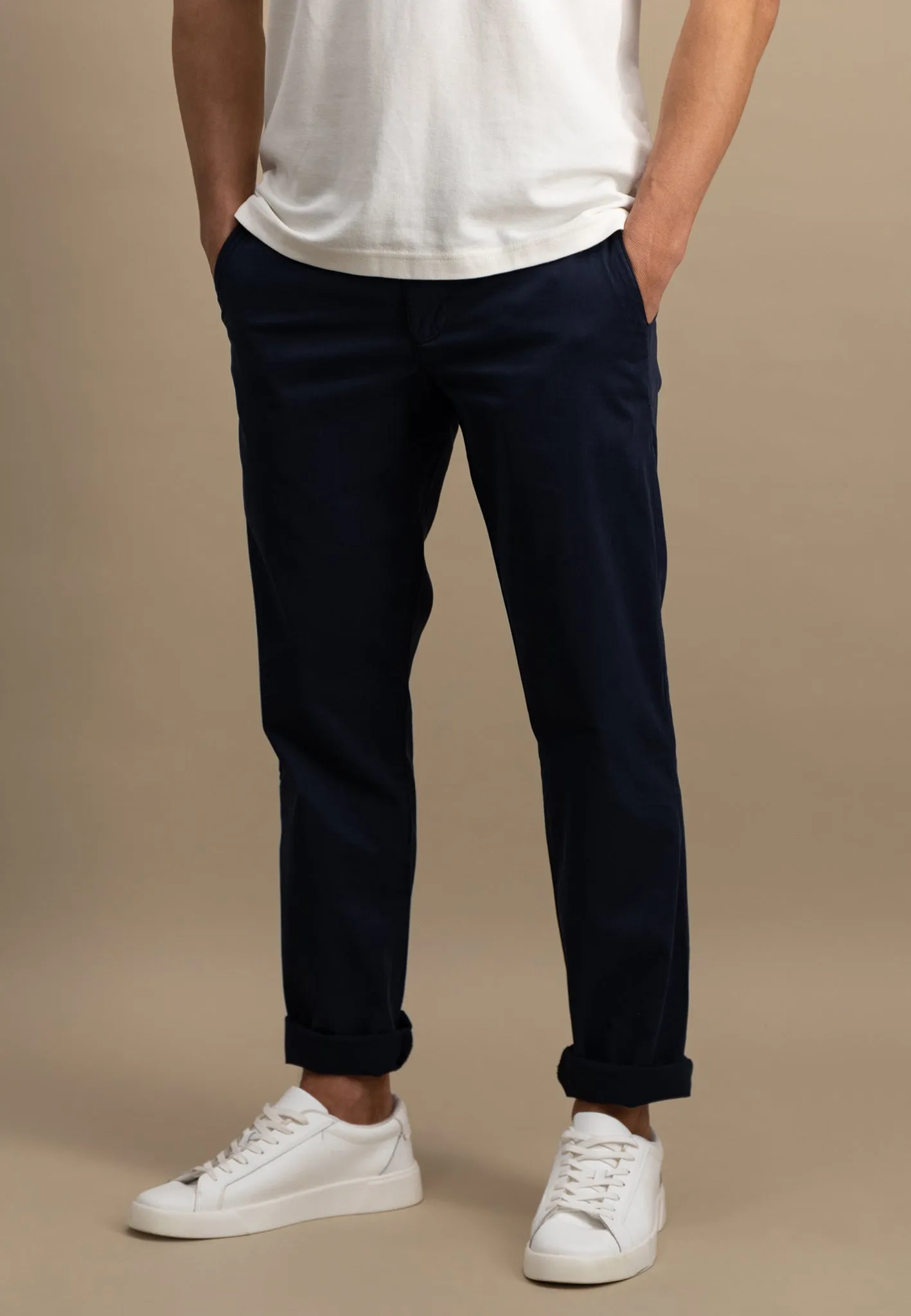 Casual-Fit Chino-Hose aus Baumwoll-Stretch
