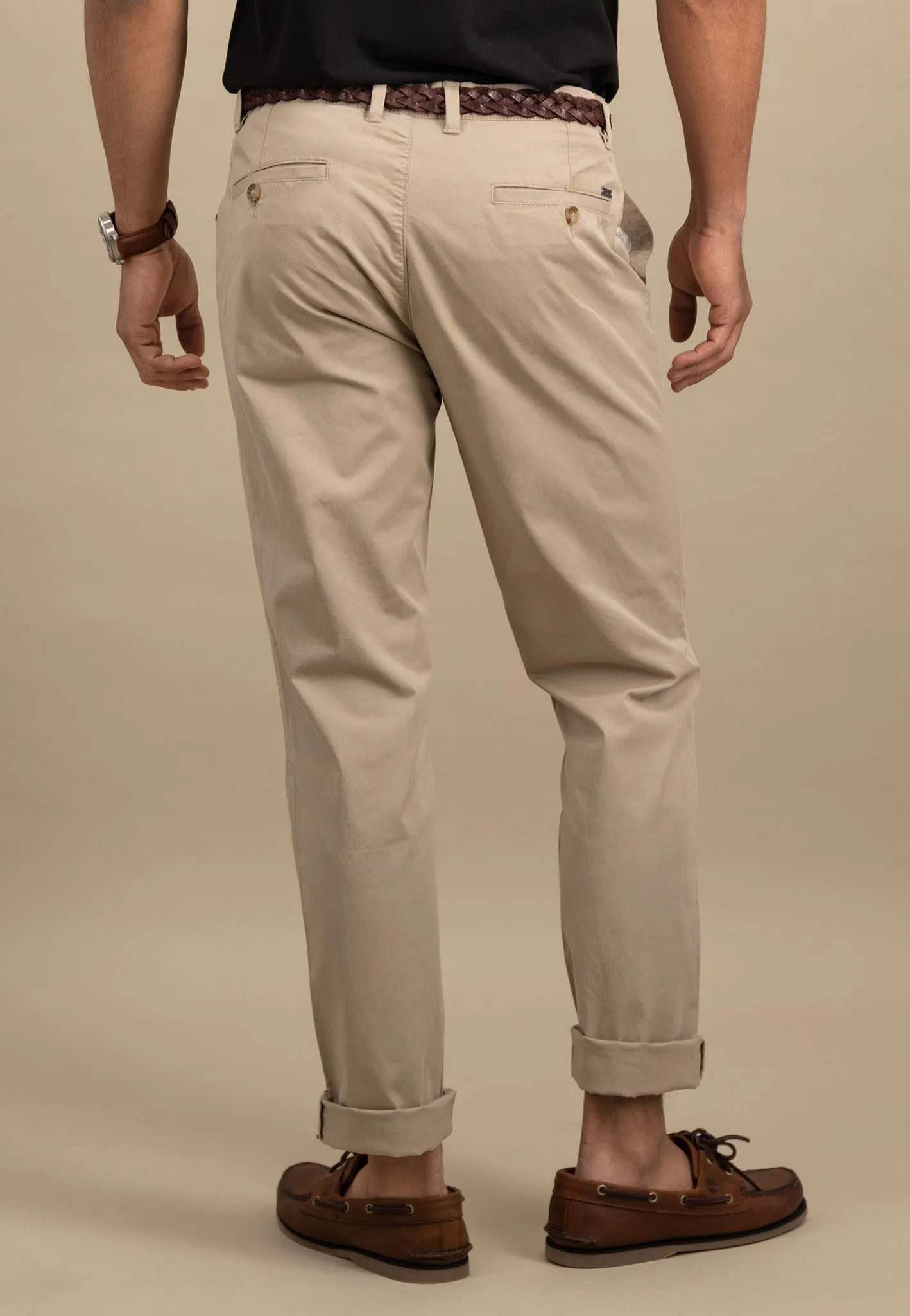 Casual-Fit Chino-Hose aus Baumwoll-Stretch