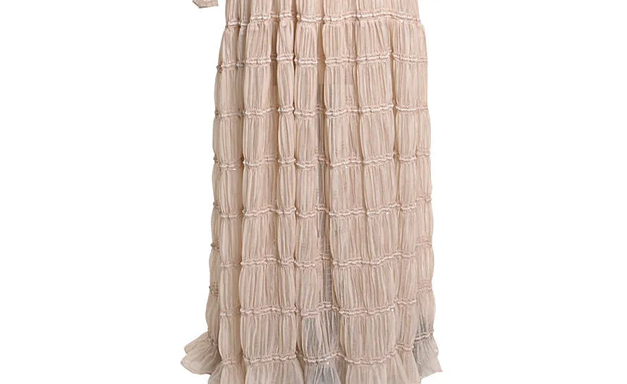 Chiffon Corset Photoshoot Dress Bohemian Maternity Dress for Special Occasions YEWEN YW231033