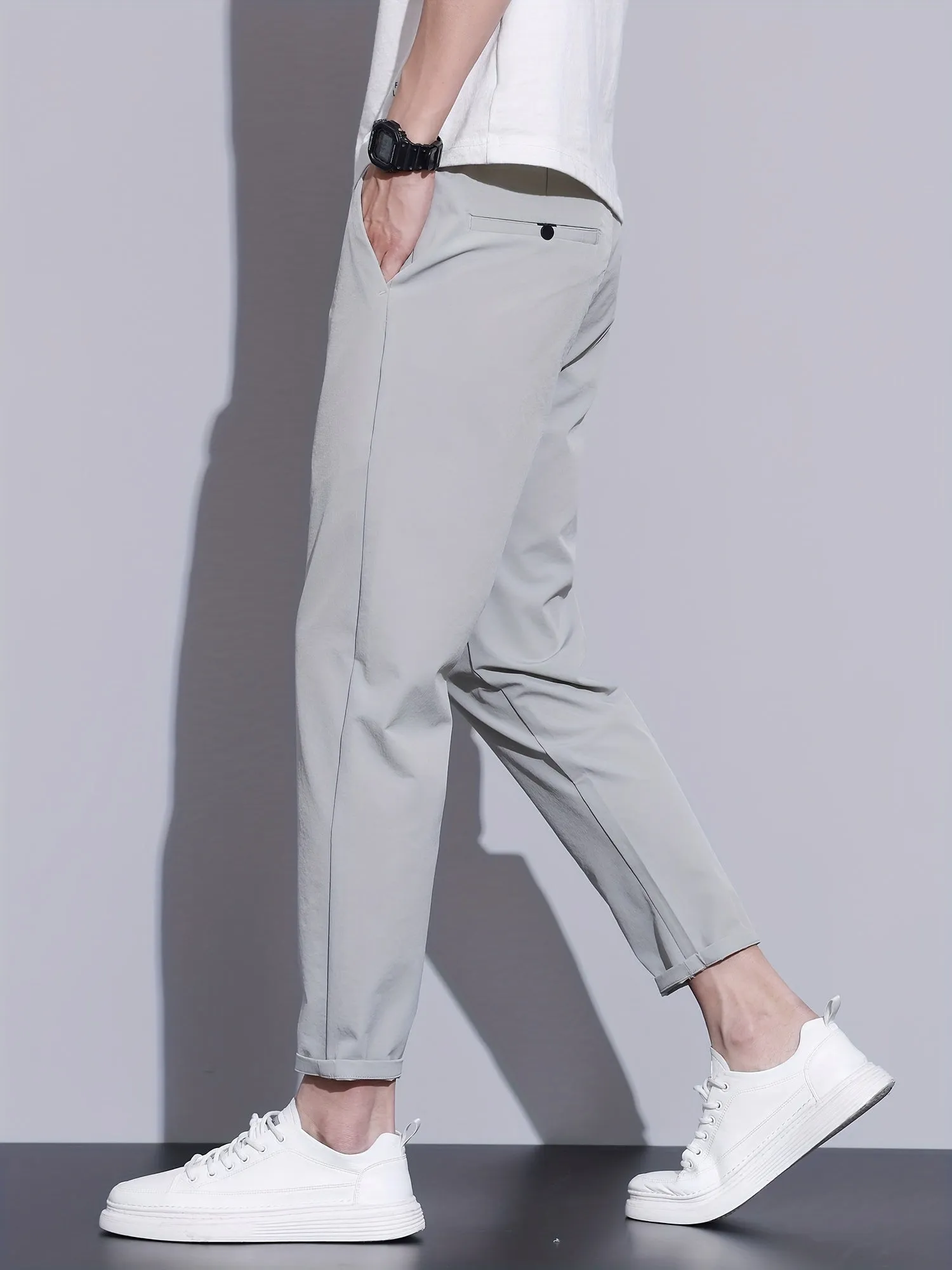 CHINO CROPPED - KHAKI
