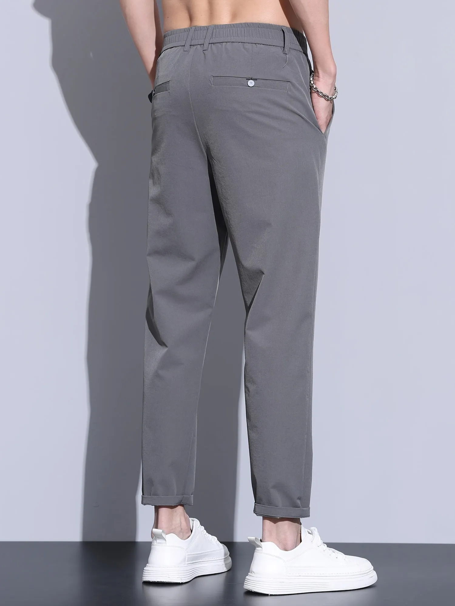 CHINO CROPPED - KHAKI