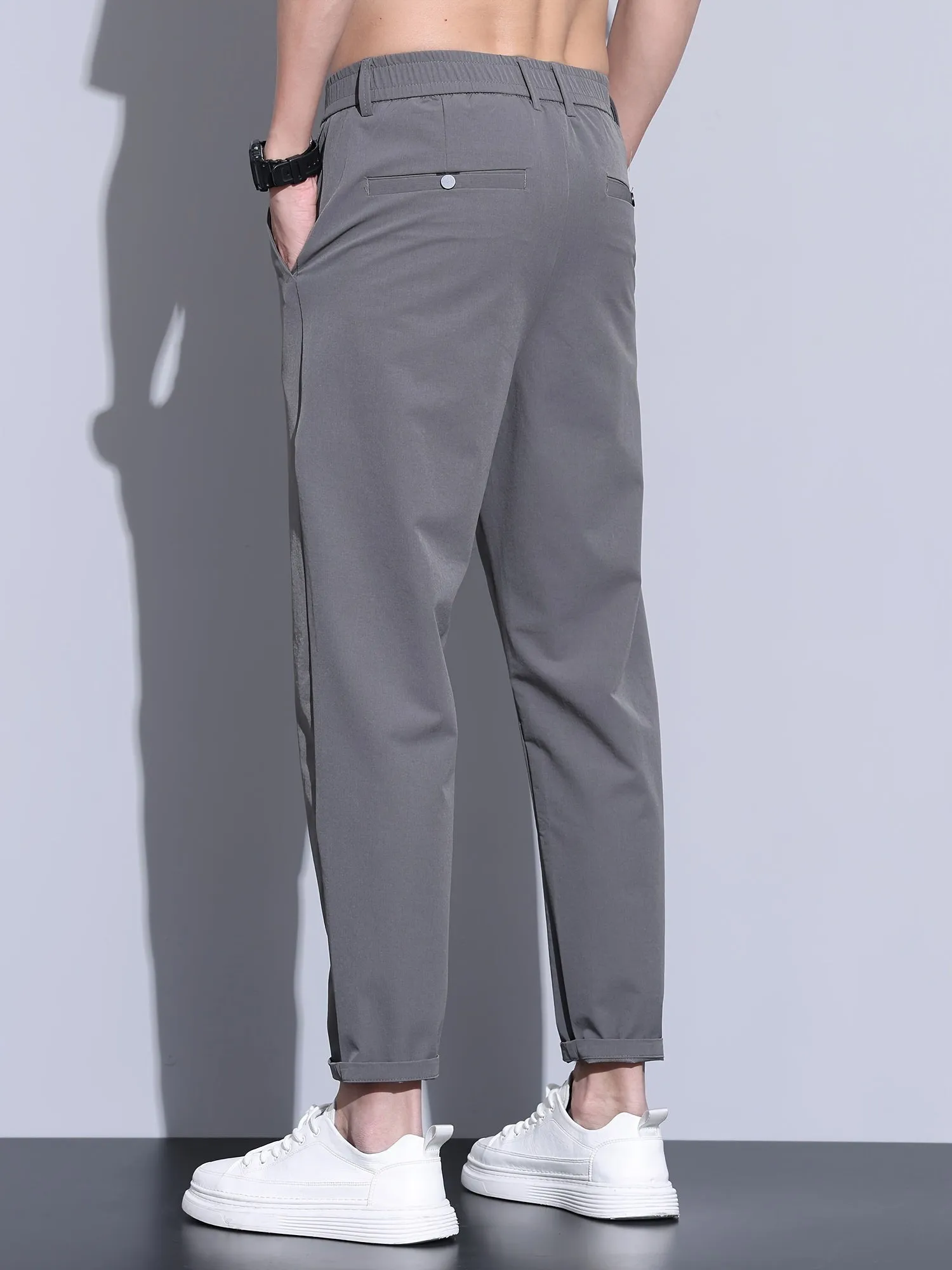 CHINO CROPPED - KHAKI