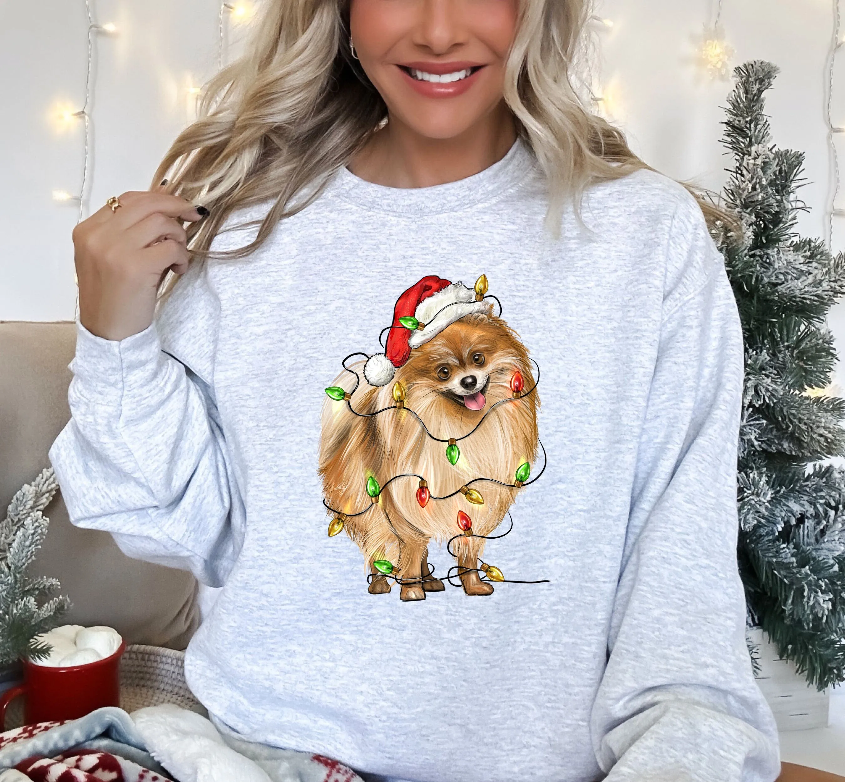 Christmas Pomeranian Custom Sweatshirt
