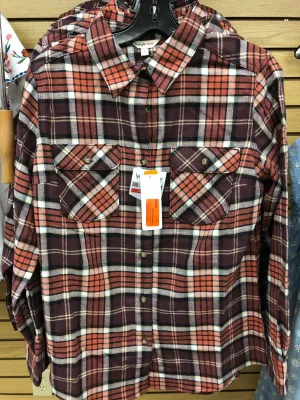CL3WFS6WN-L-Plaid Womens Wrangler Riggs Workwear Heavyweight Flannel