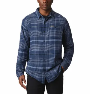 Columbia Men Navy Blue Cornell Woods Flannel Long Sleeve Shirt