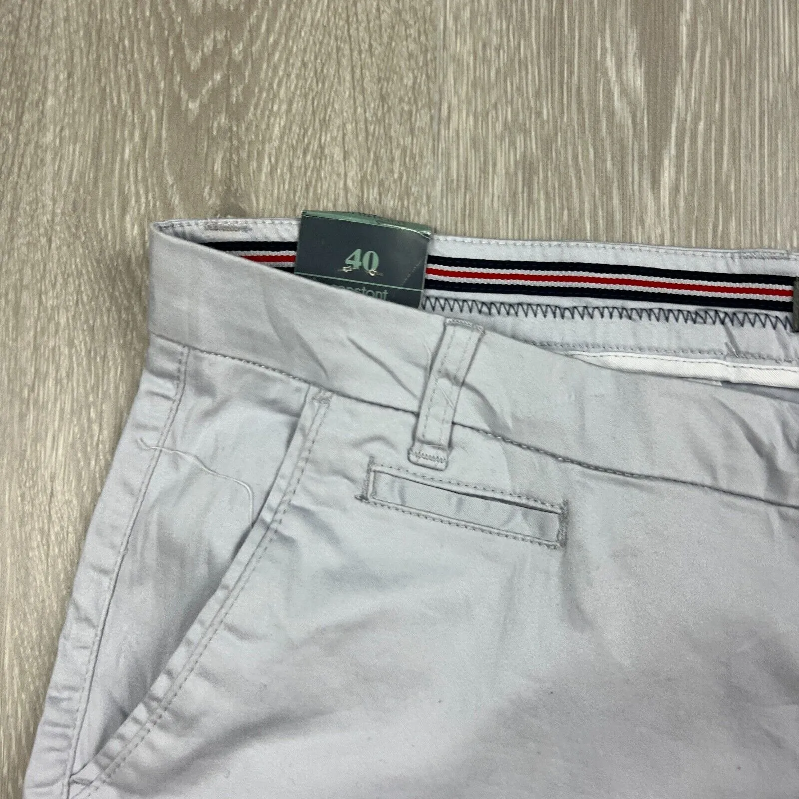 Contstant Premium Mens Grey-Silver Slim Fit Chino Size 40 (New)