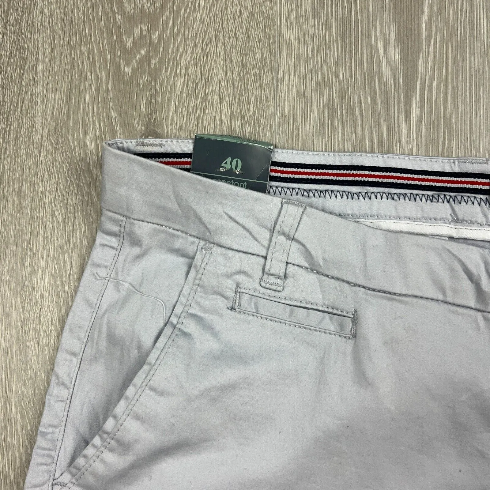 Contstant Premium Mens Grey-Silver Slim Fit Chino Size 40 (New)