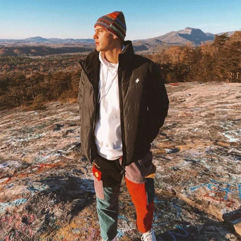 Corduroy Color Block Cargo Pants