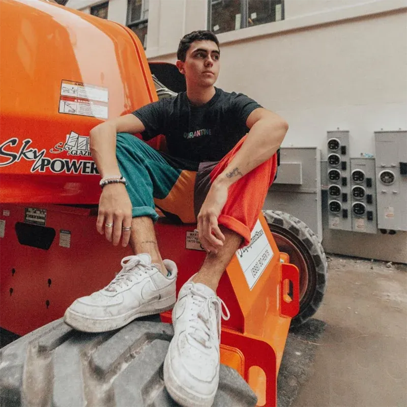 Corduroy Color Block Cargo Pants