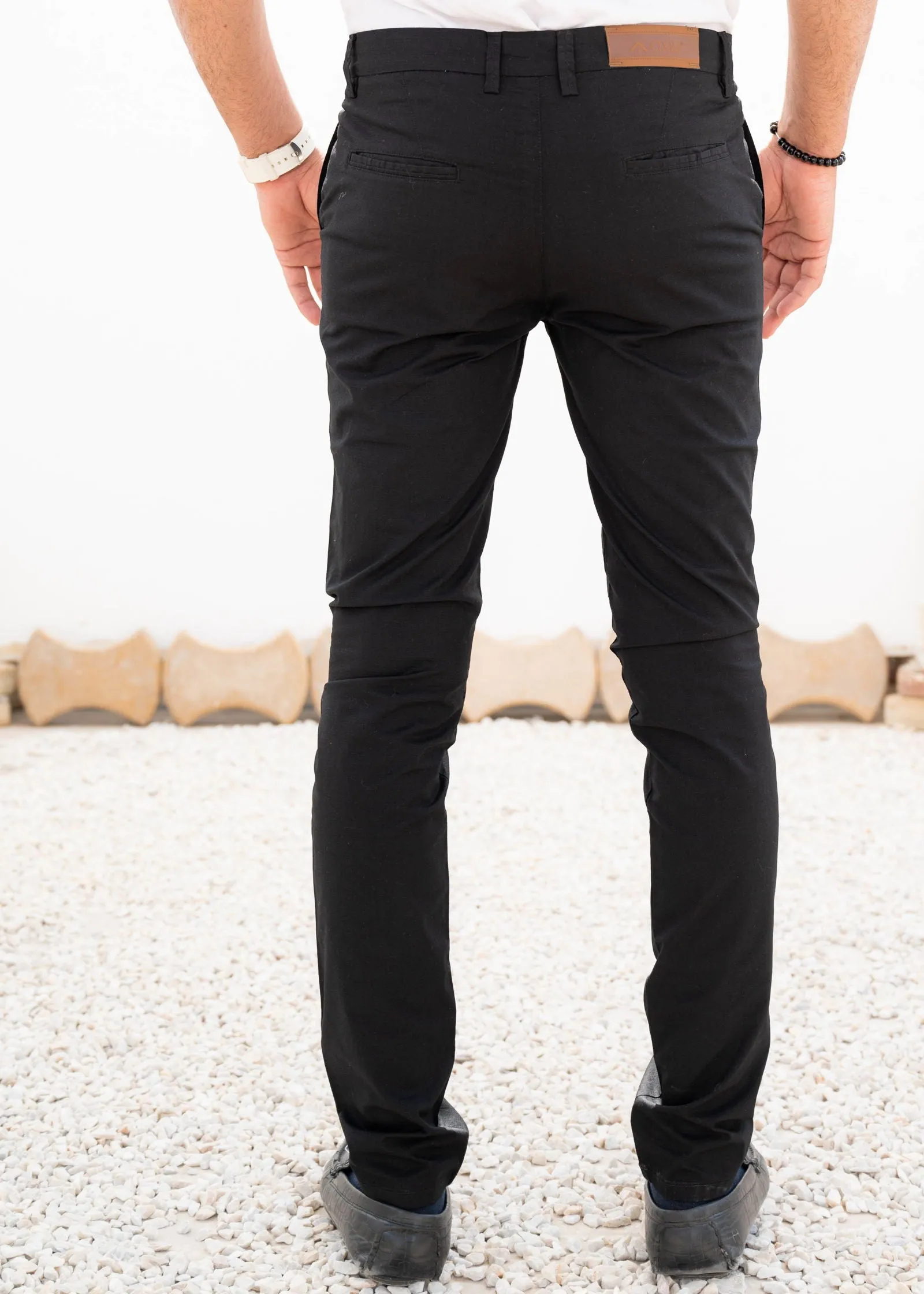 Cotton Black Chino Pant