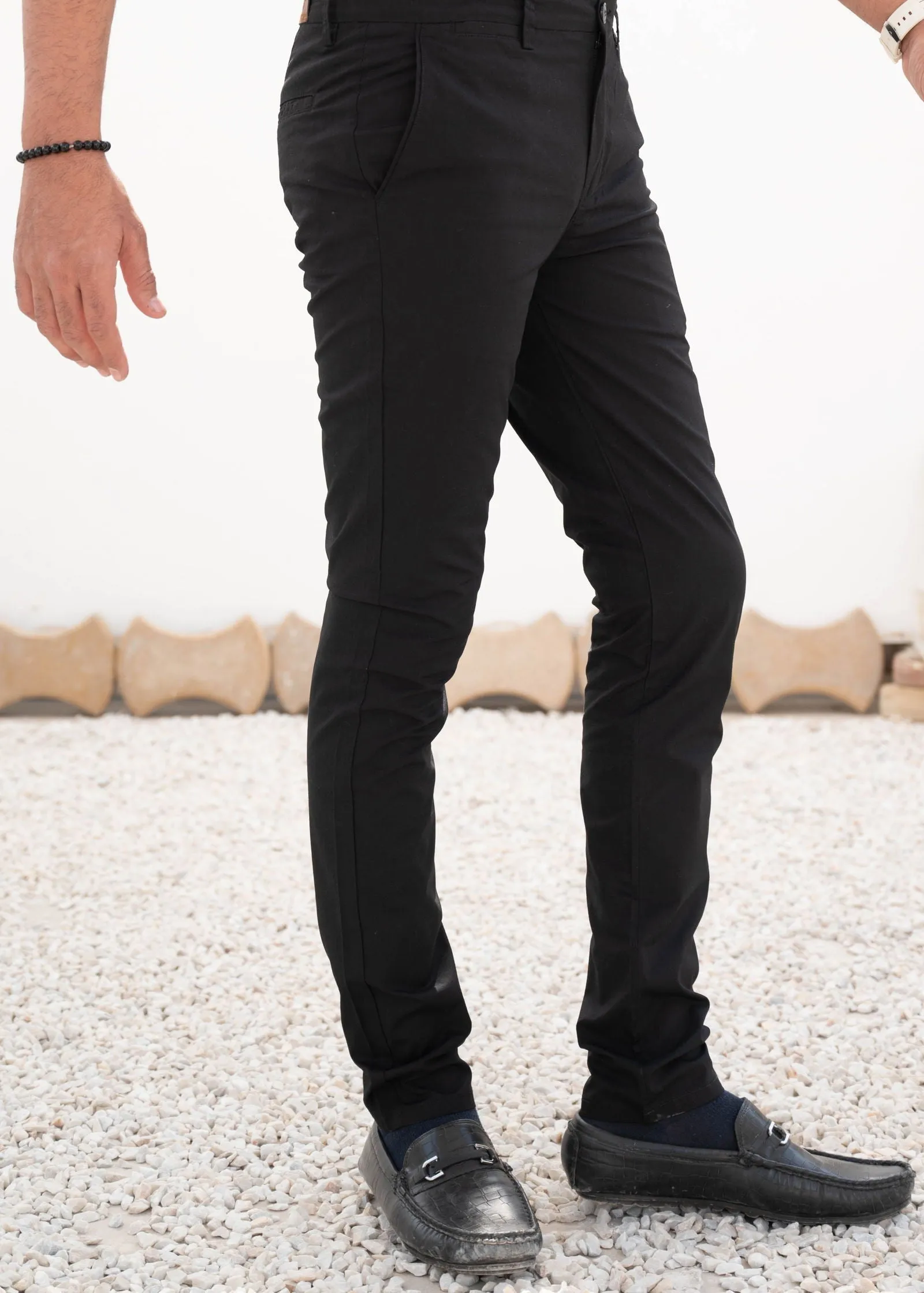 Cotton Black Chino Pant
