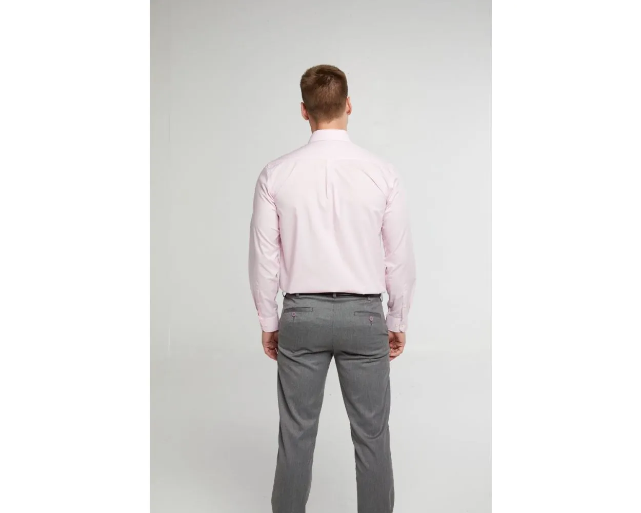 Cotton-Rich Non Iron Long Sleeve Shirt - New Pink