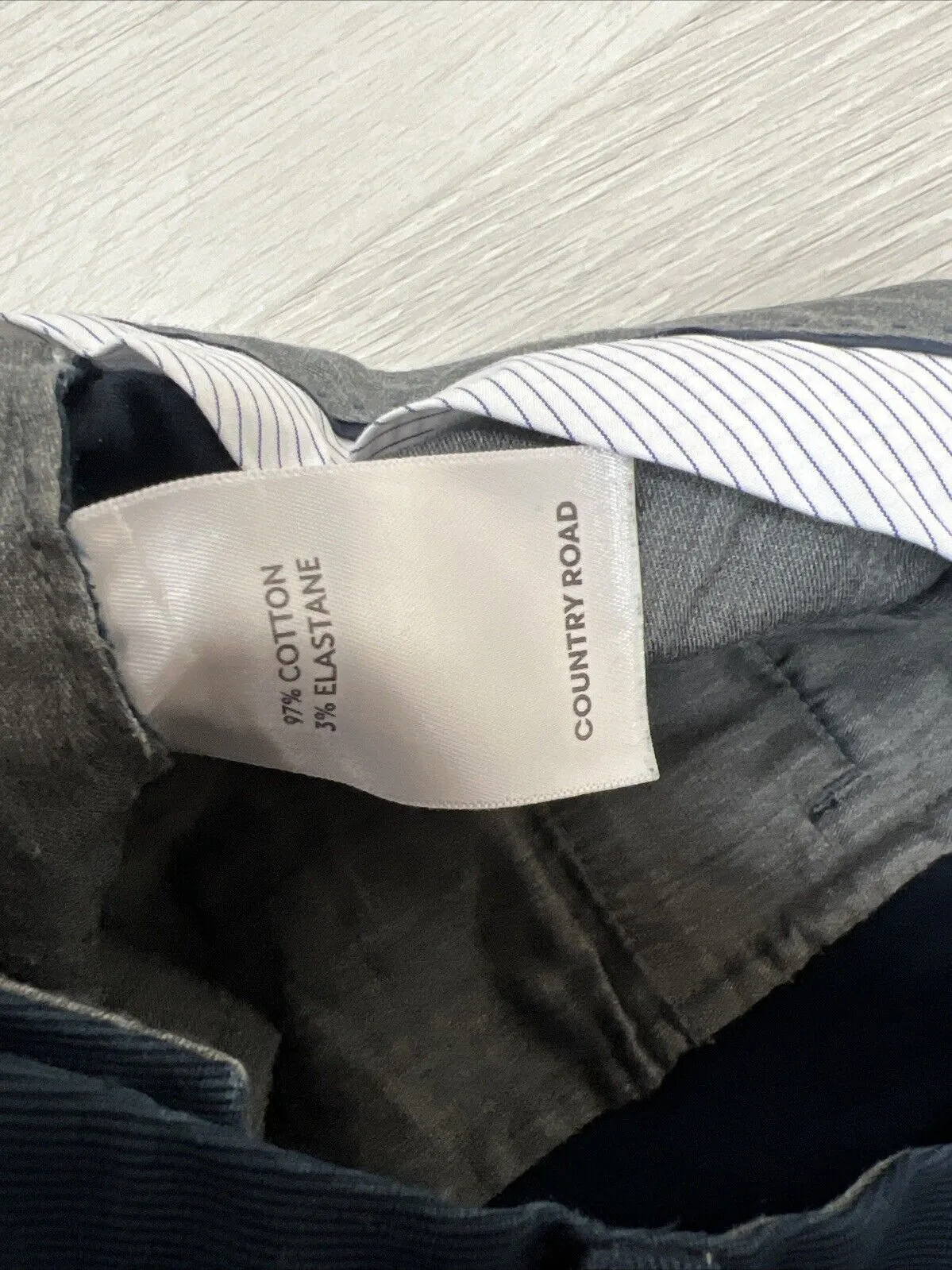 Country Road Mens Navy Blue Chino Pants Size 32