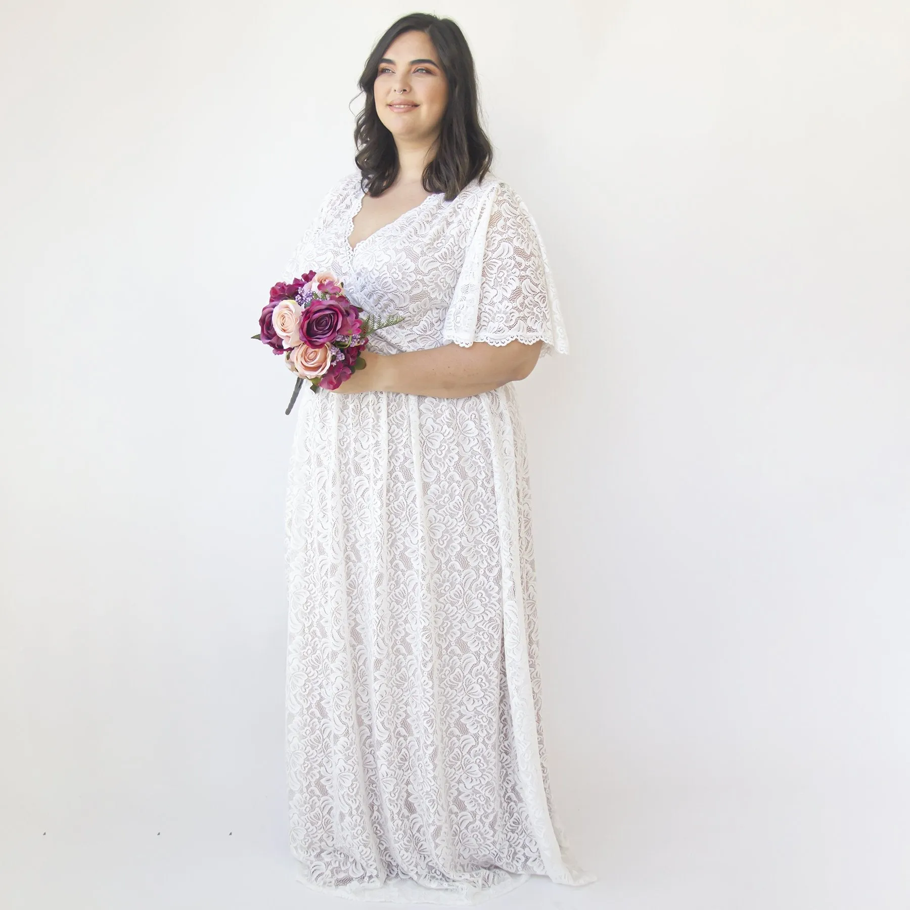 Curvy dress with pockets #1314