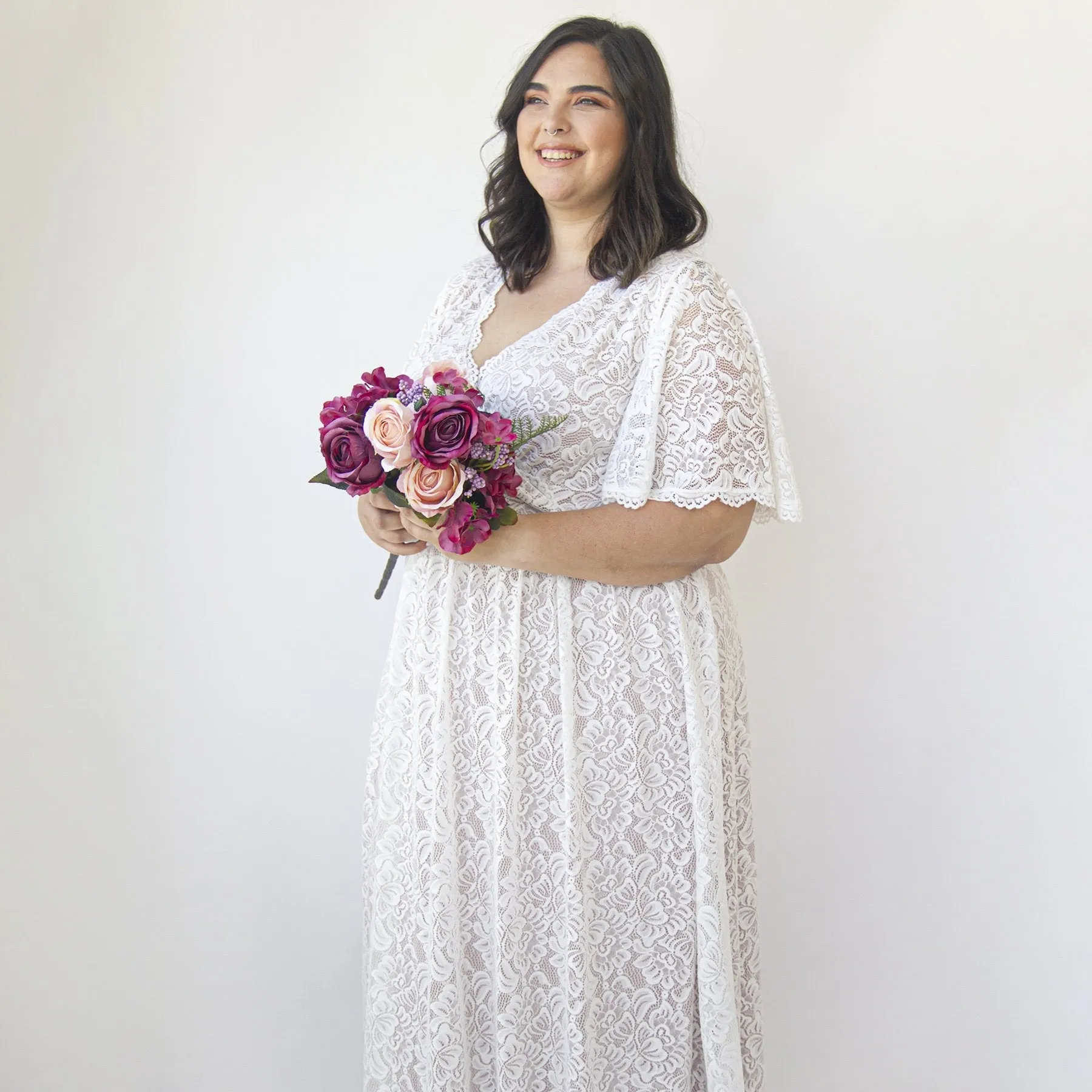 Curvy dress with pockets #1314