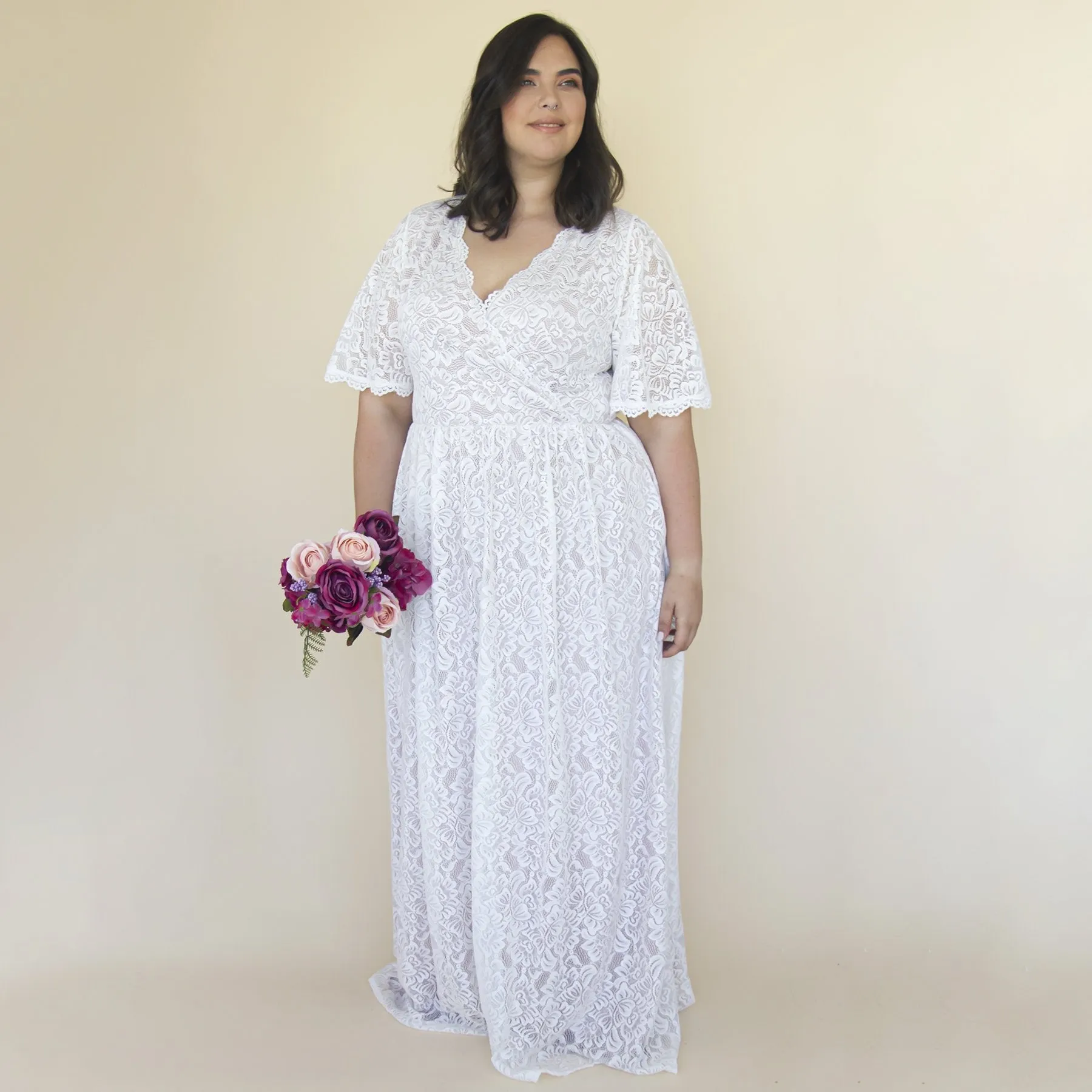 Curvy dress with pockets #1314