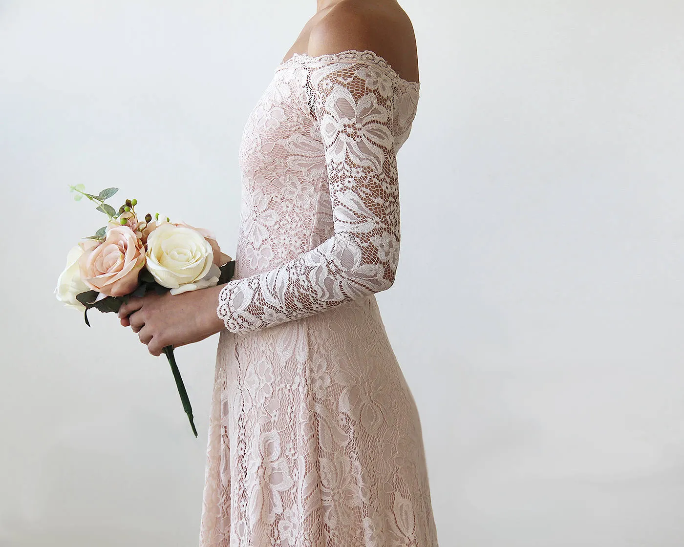 Curvy Dress With Train #1148