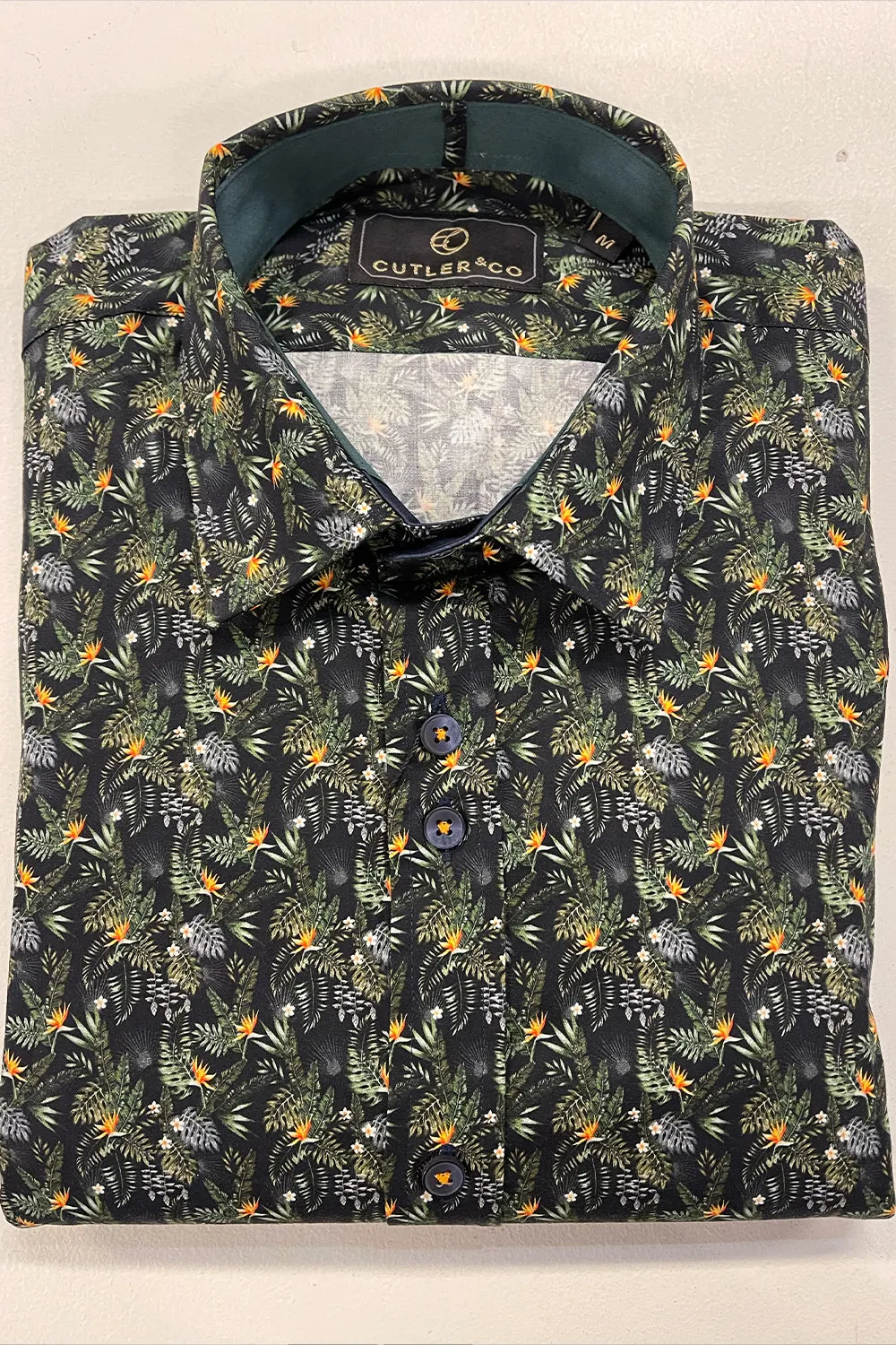CUTLER & CO NIGEL L/S STRETCH COTTON PRINT SHIRT CW21207