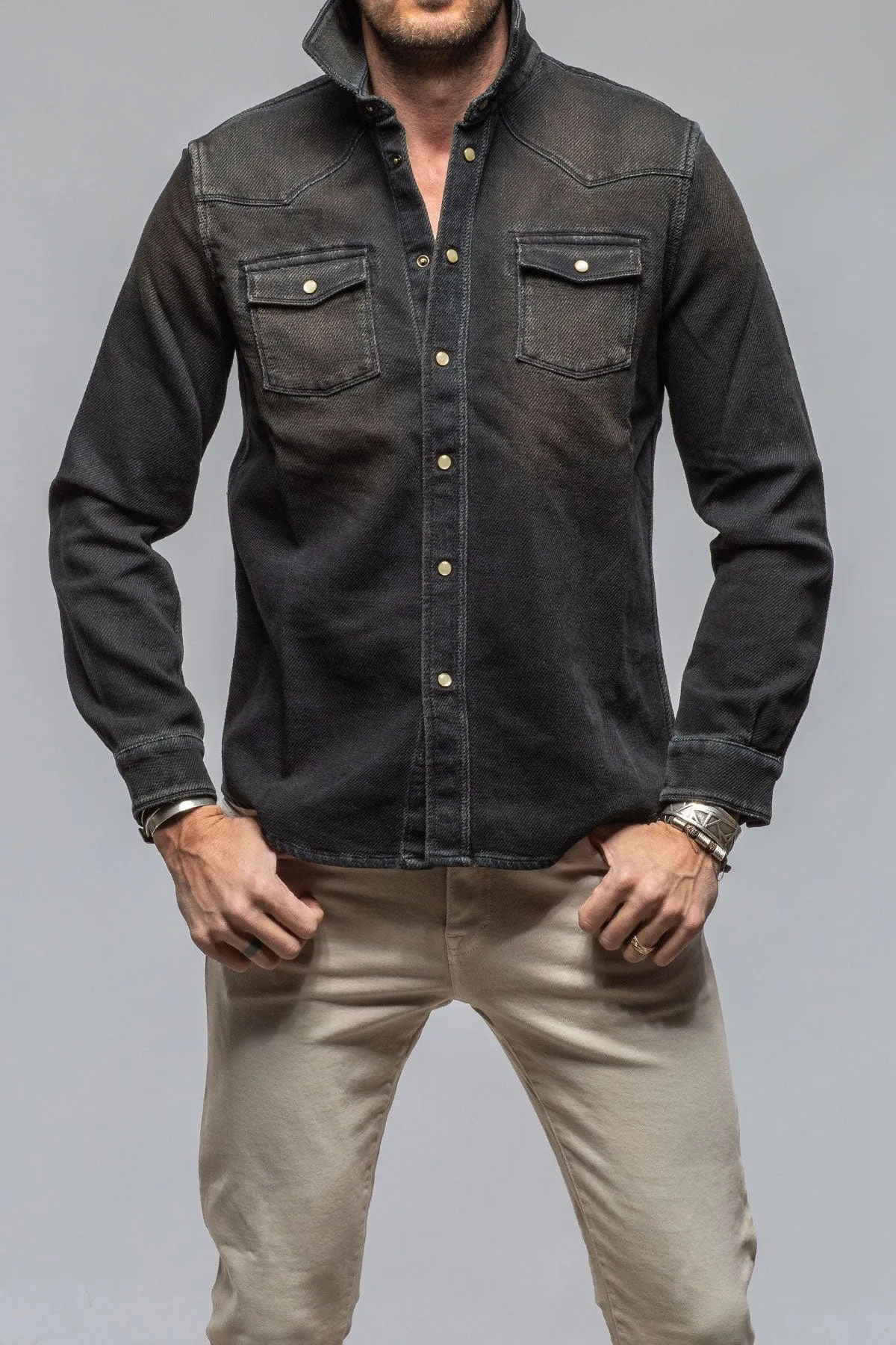 Cutter Knit Snap Shirt In Desert