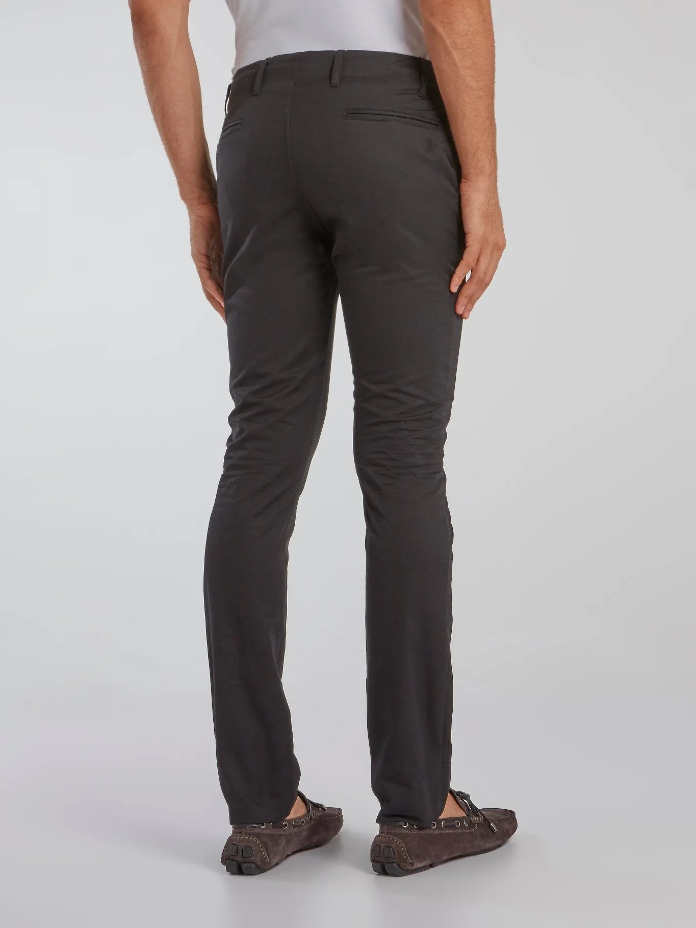Dark Grey Slim Fit Chino Pants