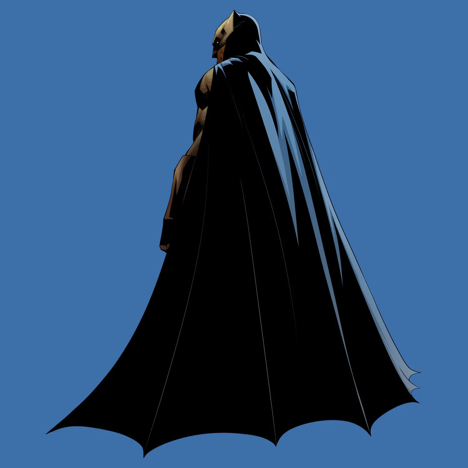 DC Batman V Superman Batman Character Cloak Official Men's T-shirt (Blue)
