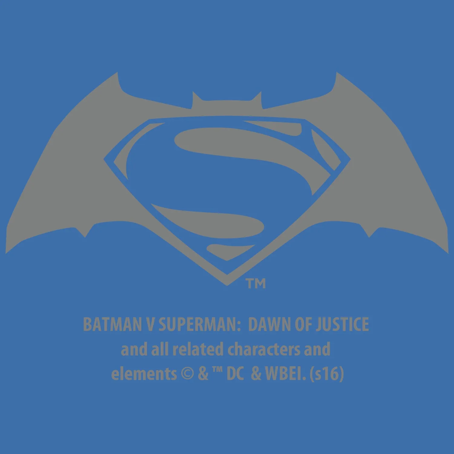 DC Batman V Superman Superman Logo Digi Cube Official Men's T-shirt (Blue)