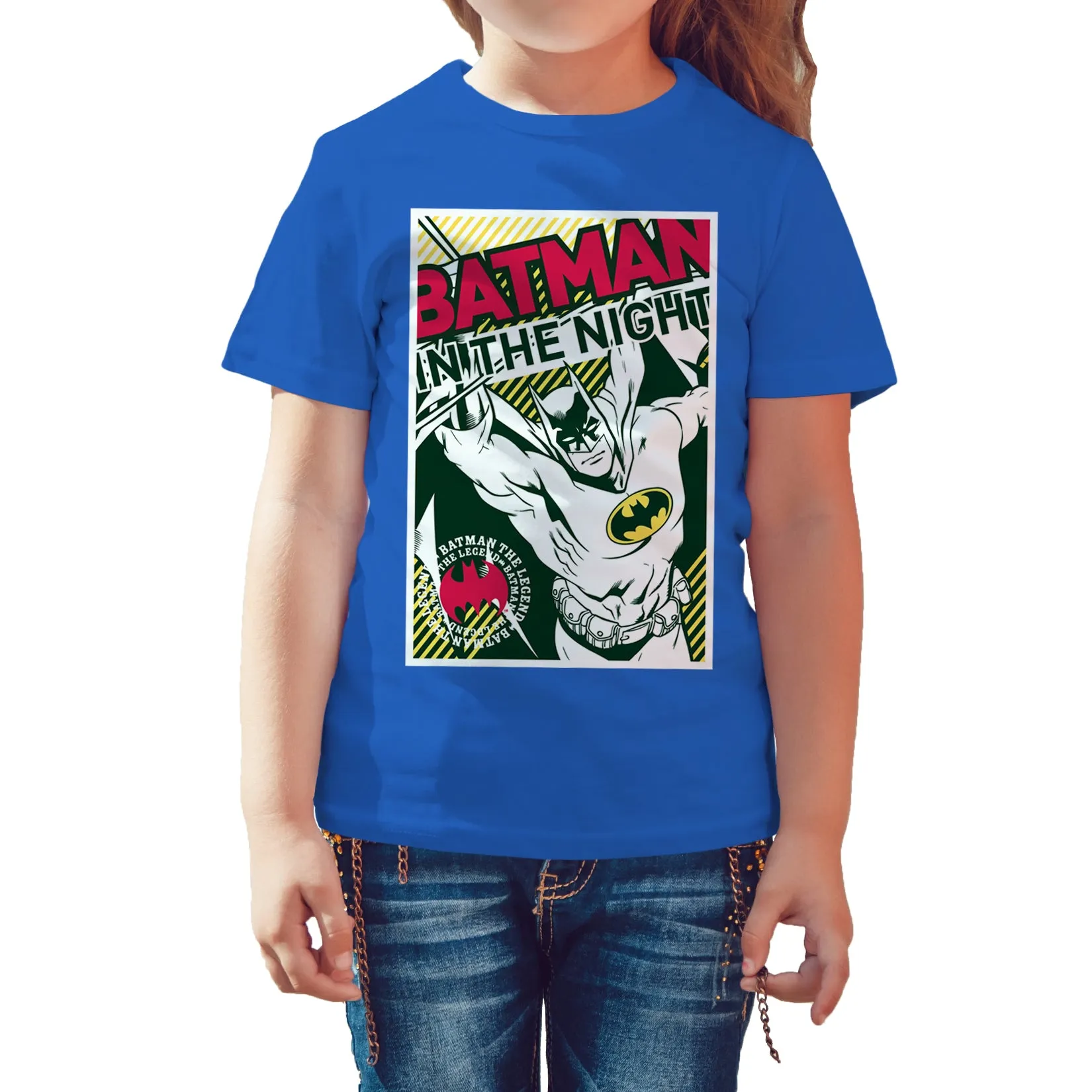 DC Comics Batman Pop Knight Official Kid's T-Shirt (Blue)