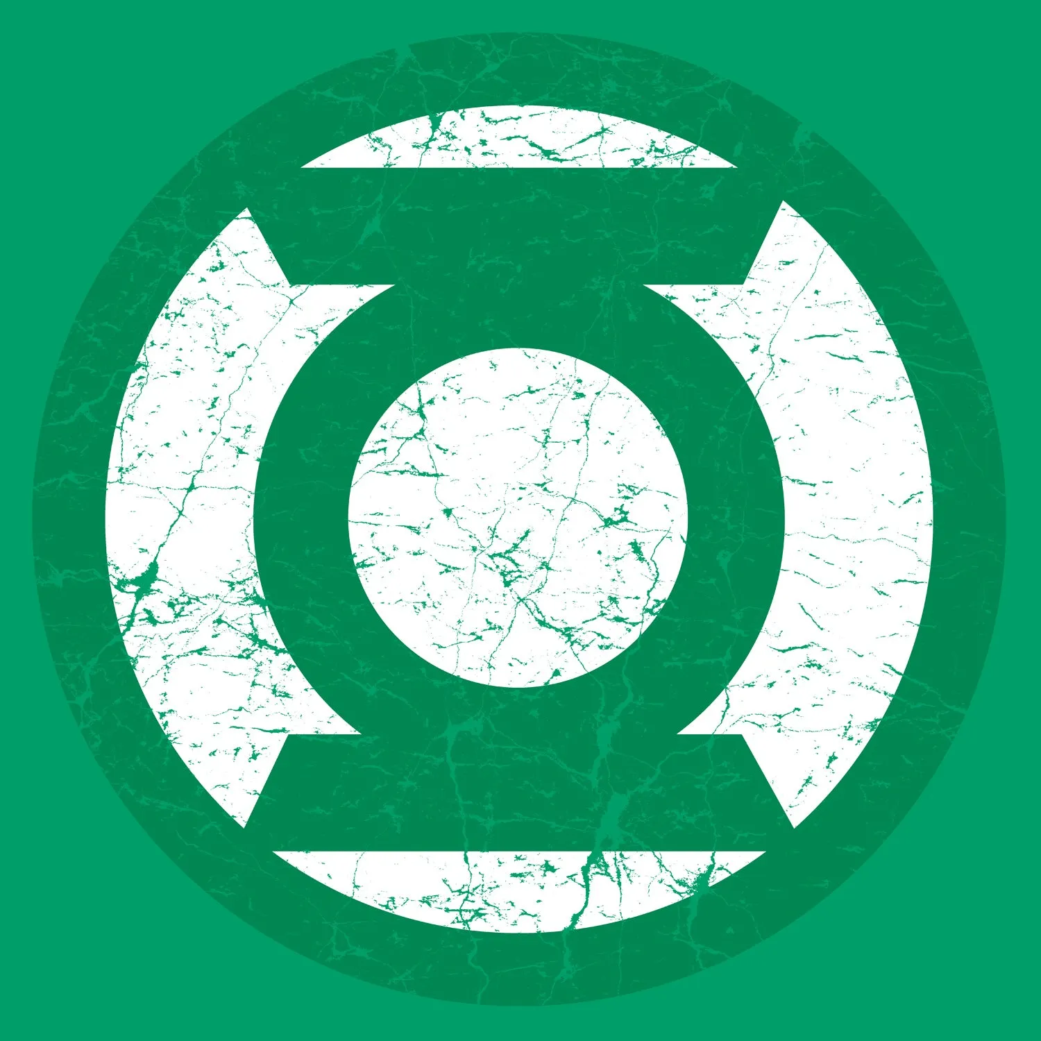 DC Comics Green Lantern Distressed Logo Official Men's T-shirt