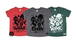 Dear Santa, my ___ did it! Kids Christmas Tee