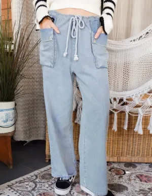 Denim Cargo Jogger