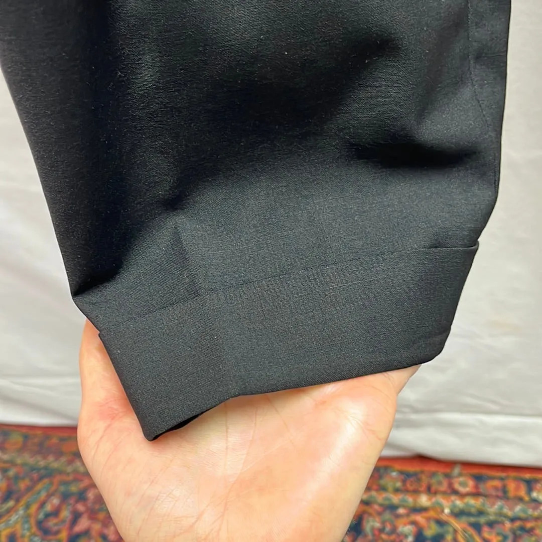 Dolce & Gabbana Black Dress Pants/Trousers w/ Cuffed Ankles -- Size 58