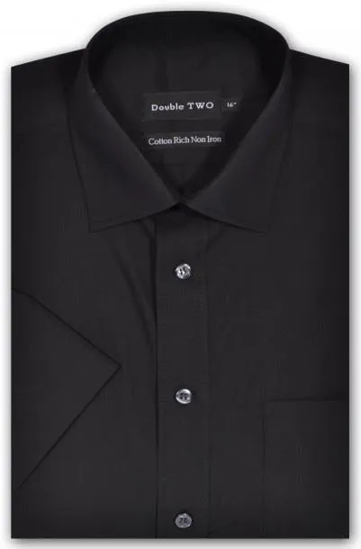 Double Two SS Non Iron Cotton Rich Shirts (4500),Collar 14.5-23, Multi Options