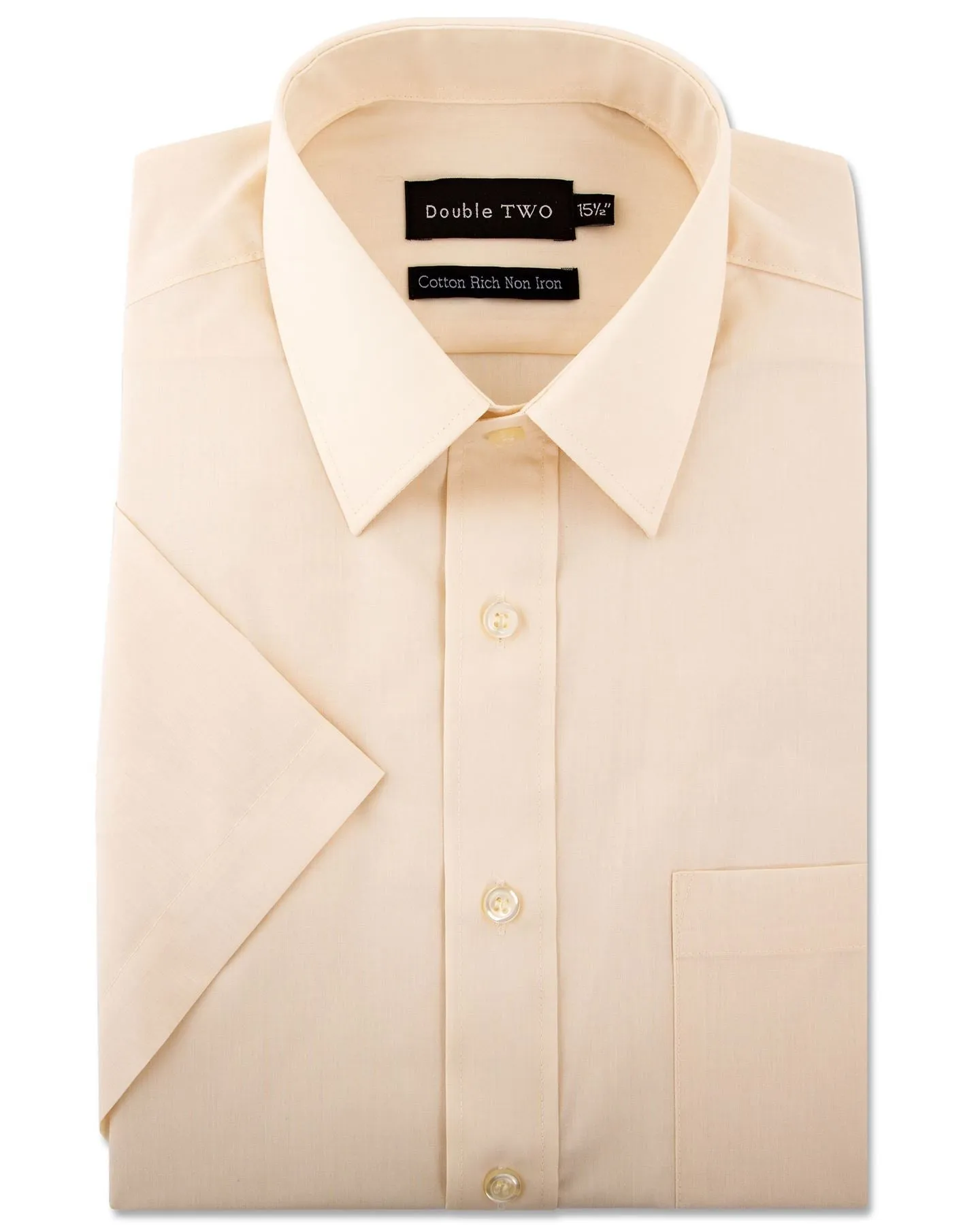 Double Two SS Non Iron Cotton Rich Shirts (4500),Collar 14.5-23, Multi Options