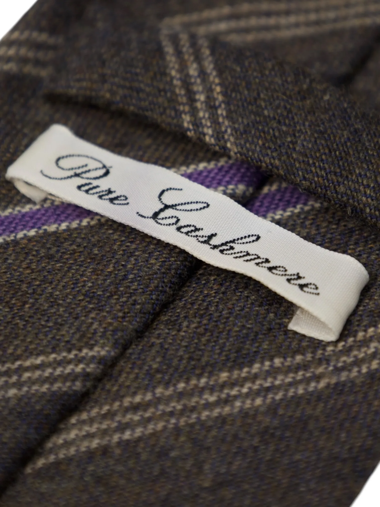 E. Marinella Grey Cashmere Club Stripe Tie