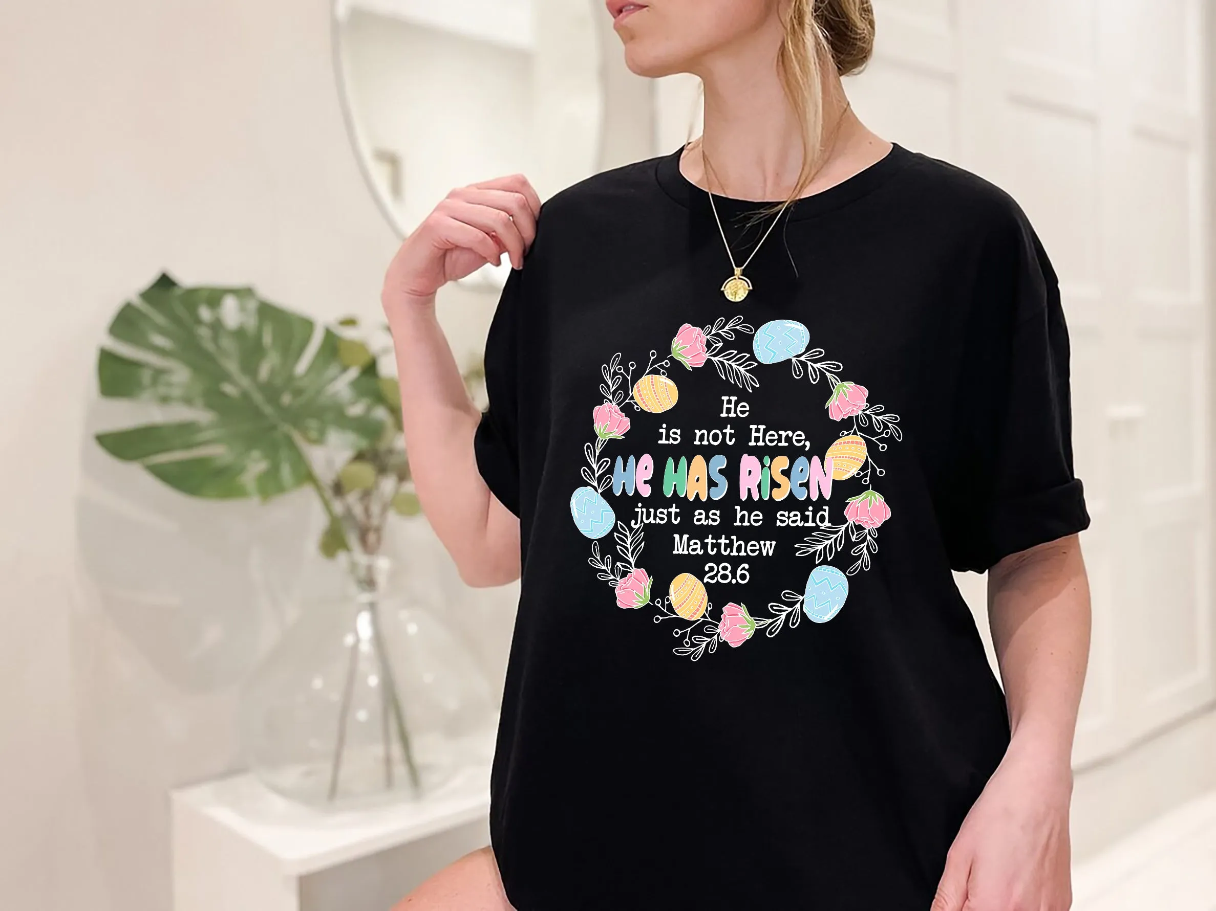 Easter Shirt - He is not Here He has Risen T-shirt, Retro Shirt