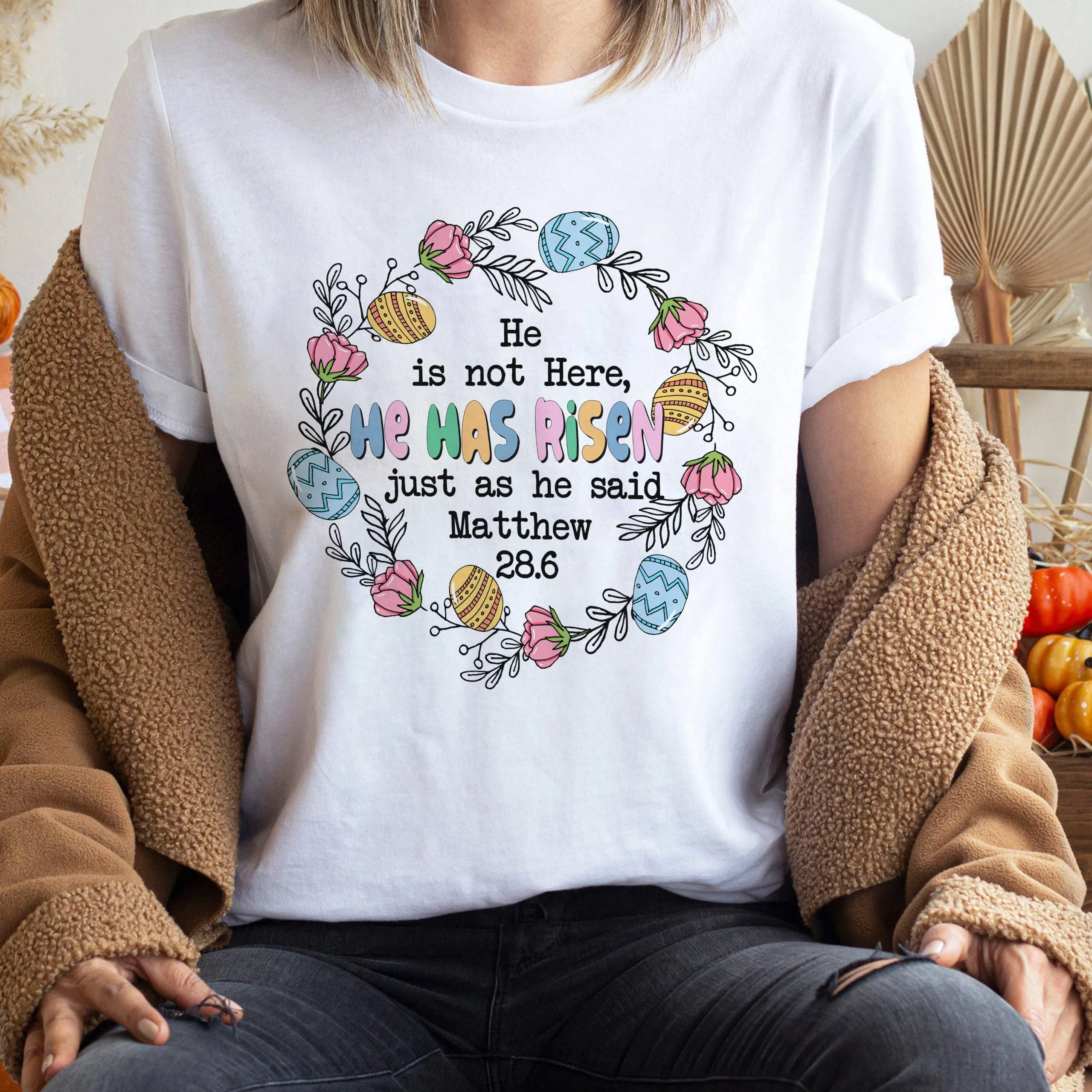 Easter Shirt - He is not Here He has Risen T-shirt, Retro Shirt