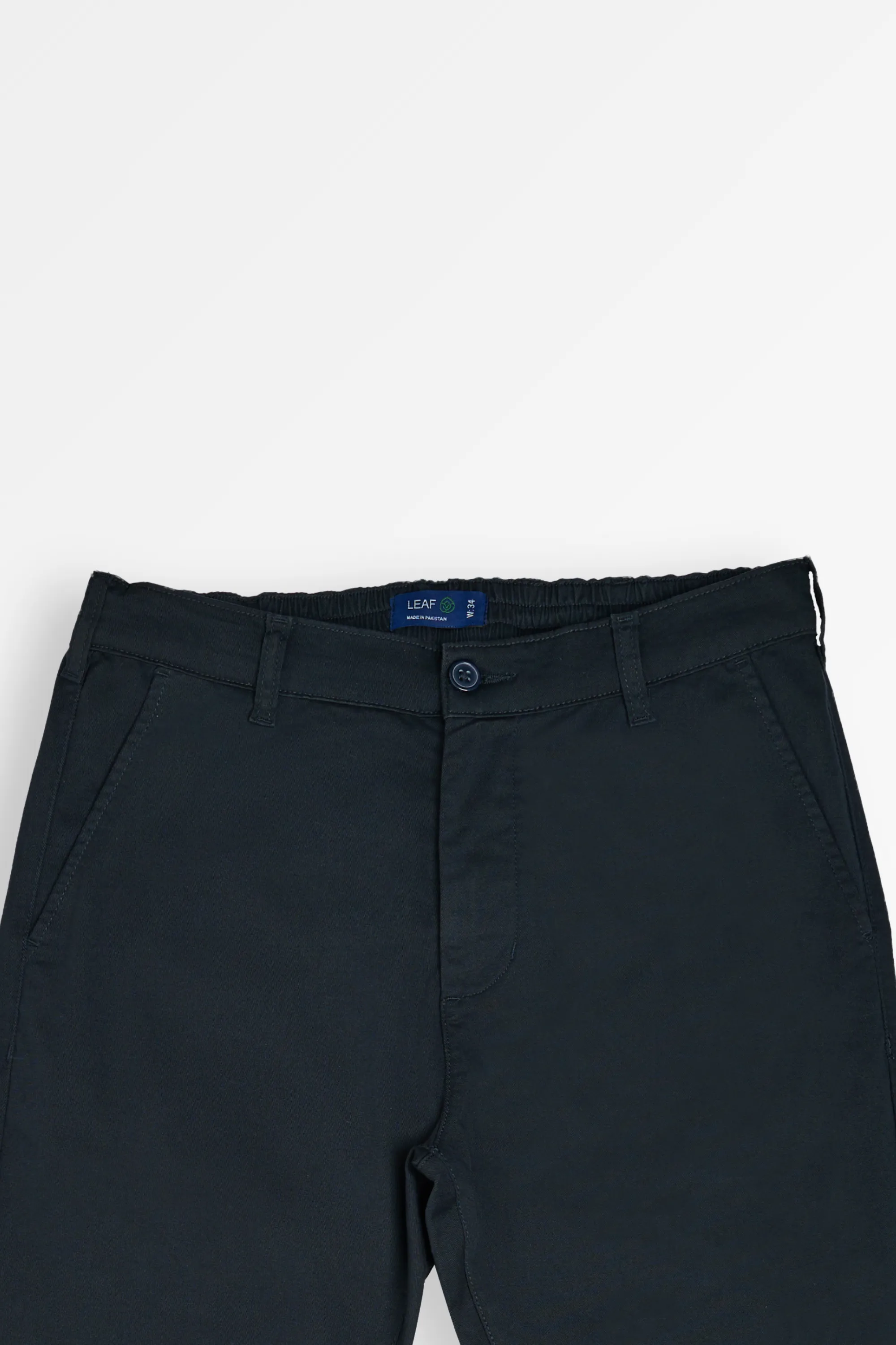Elastic Navy Chino Pant | Leaf Clothing