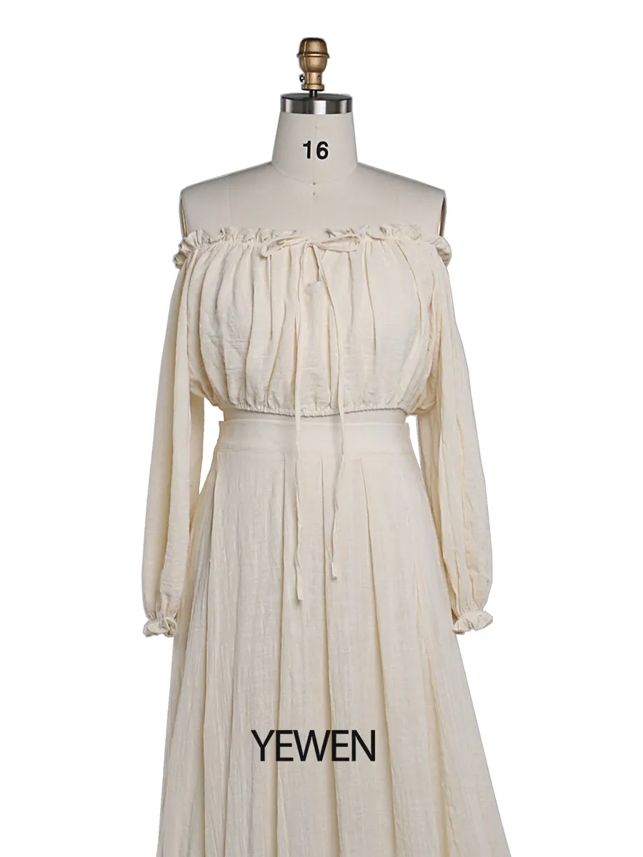 Elegant Off The Shoulder Maternity Dresses for Photo Shoot Adjustable Waist Maternity Gown for Baby Shower Maxi Dress YEWEN YD22106