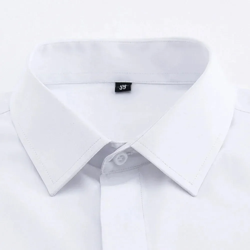 Elegant Slim-Fit Non-Iron Solid Shirt for Men