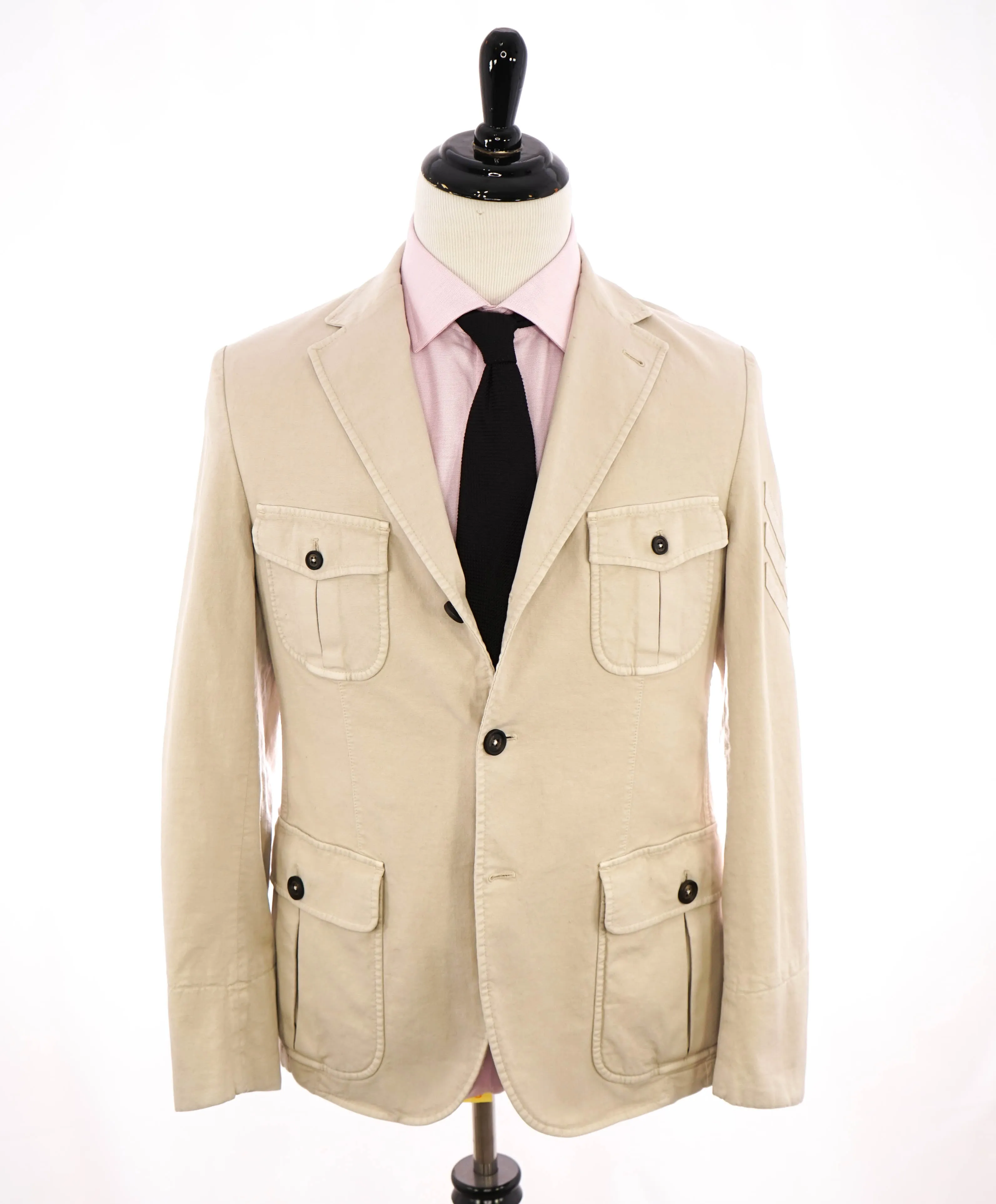 ELEVENTY - Single-Breasted COTTON / LINEN Safari Cargo Suit - 40R