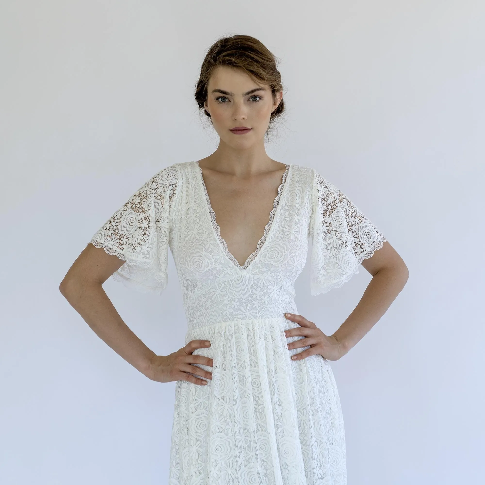 Empire Dress with V-Back #1496