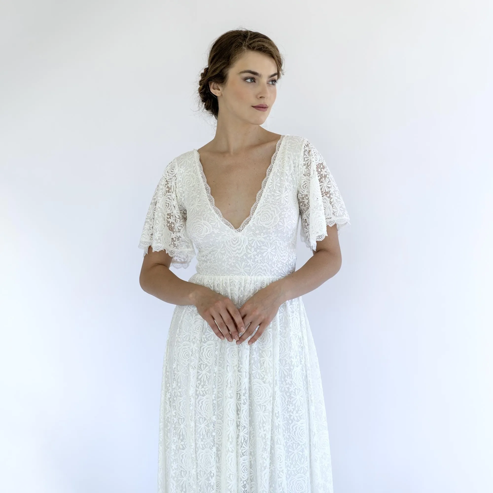 Empire Dress with V-Back #1496