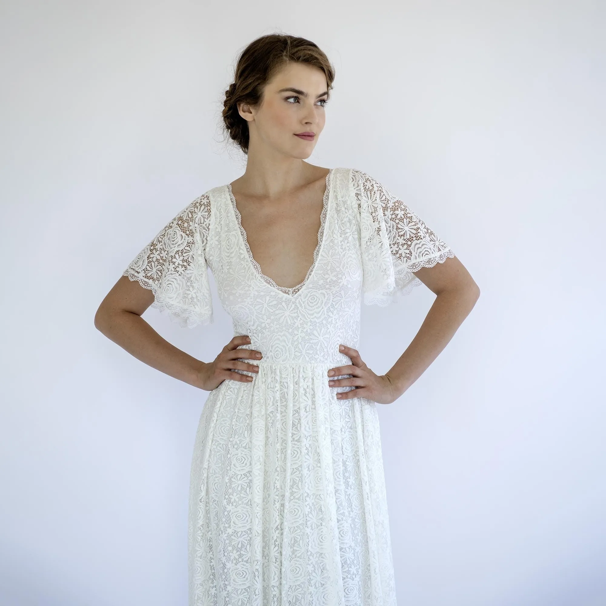 Empire Dress with V-Back #1496