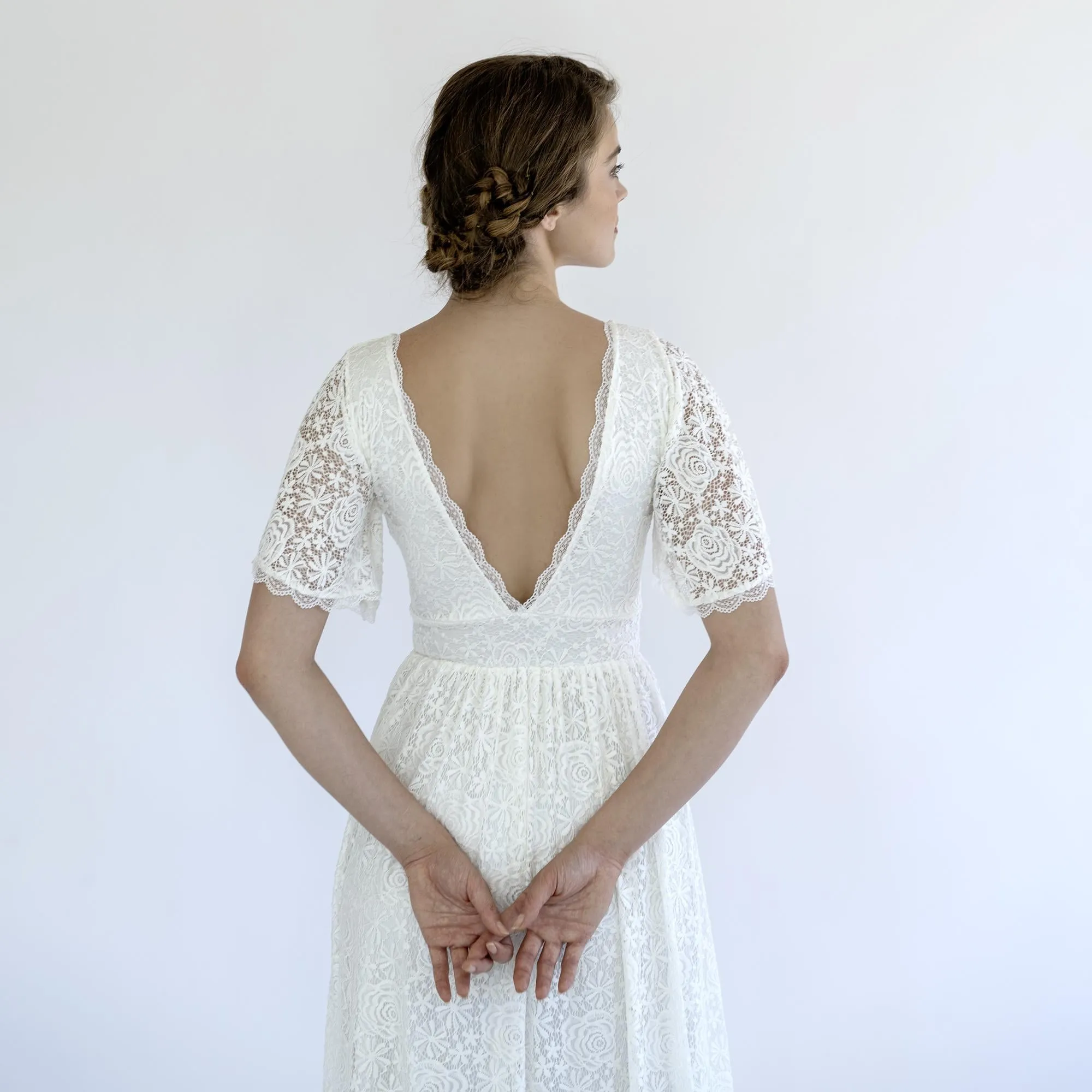 Empire Dress with V-Back #1496