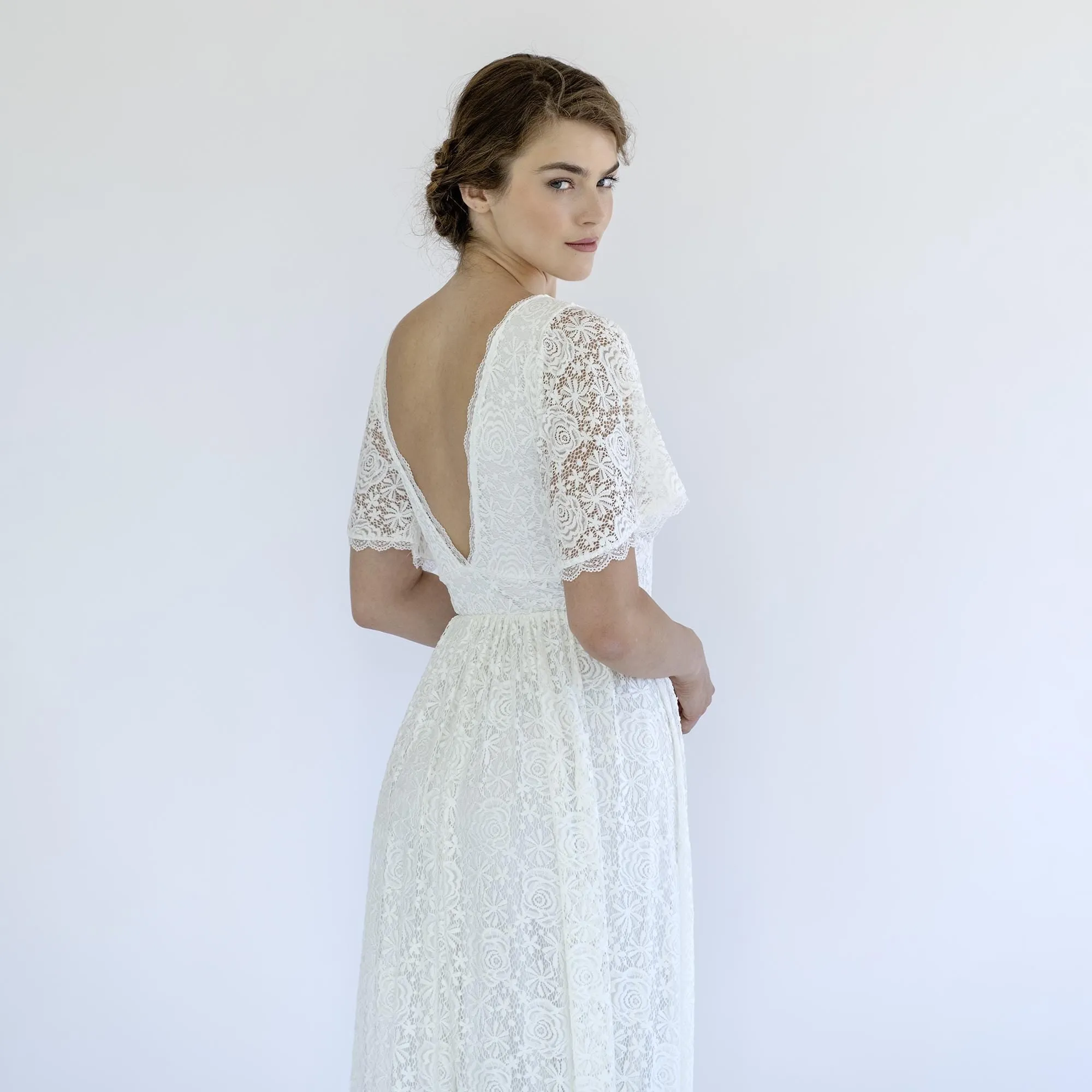 Empire Dress with V-Back #1496
