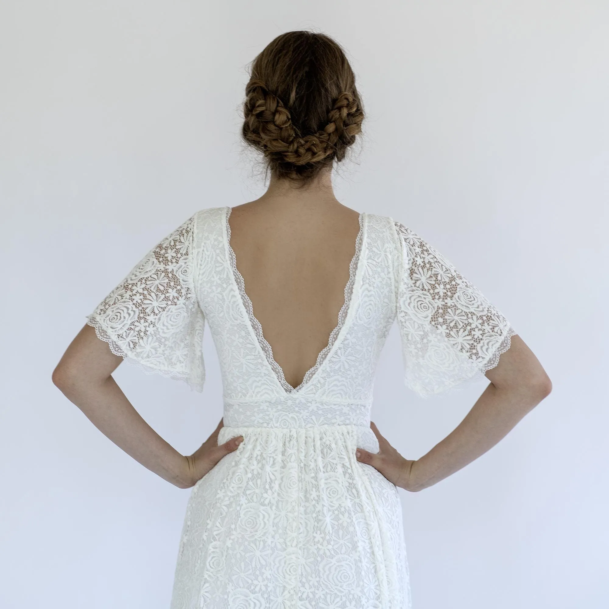 Empire Dress with V-Back #1496