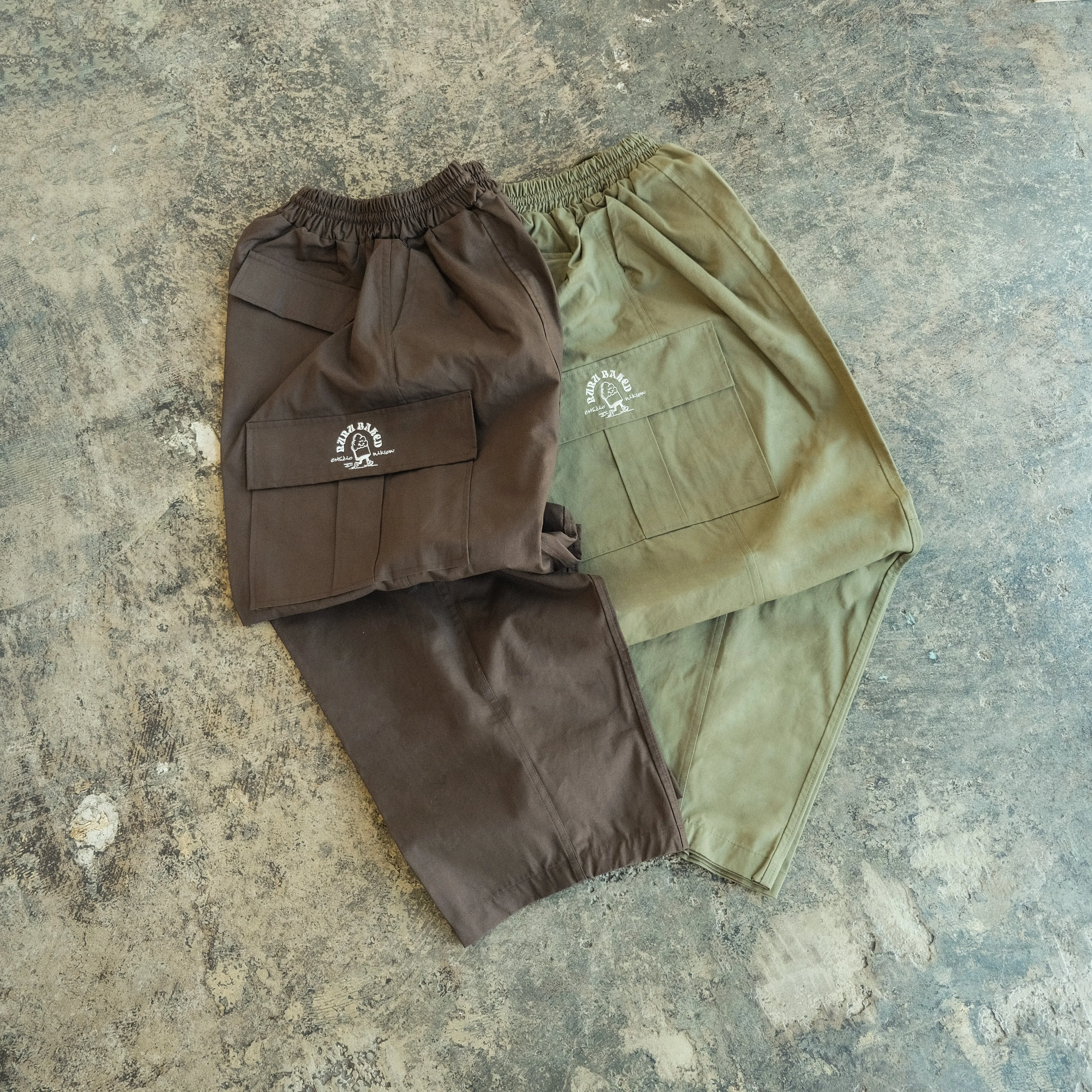 Estudio Niksen x Ruru Baked Cargo Wide Pants