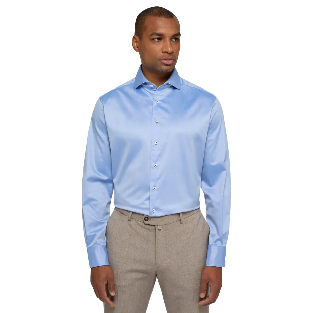Eterna 1863 Soft Tailored Shirt - Mid Blue
