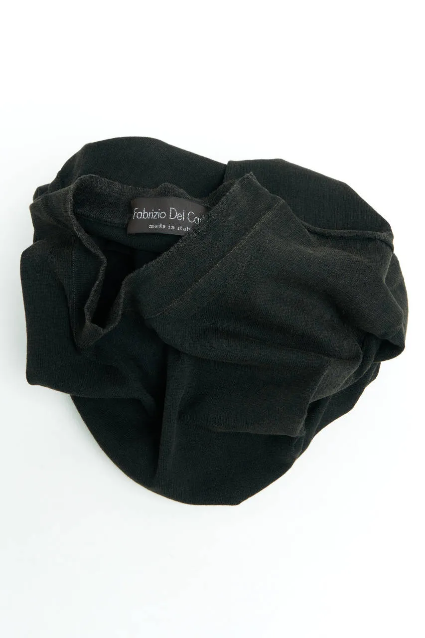 Fabrizio Del Carlo Knit Tee Distressed Black