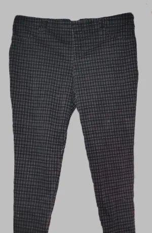 Faded Glory Women's Checkered Black & Grey Dress Pants - Size XL